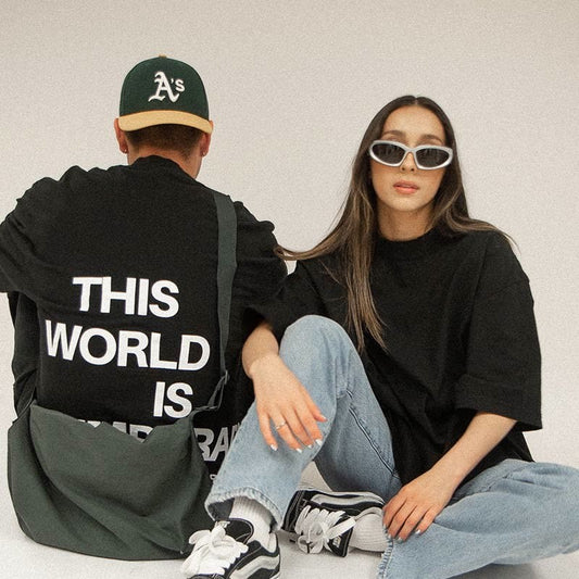 This World Is A Temporary Backletter Printed Short-sleeved T-shirt